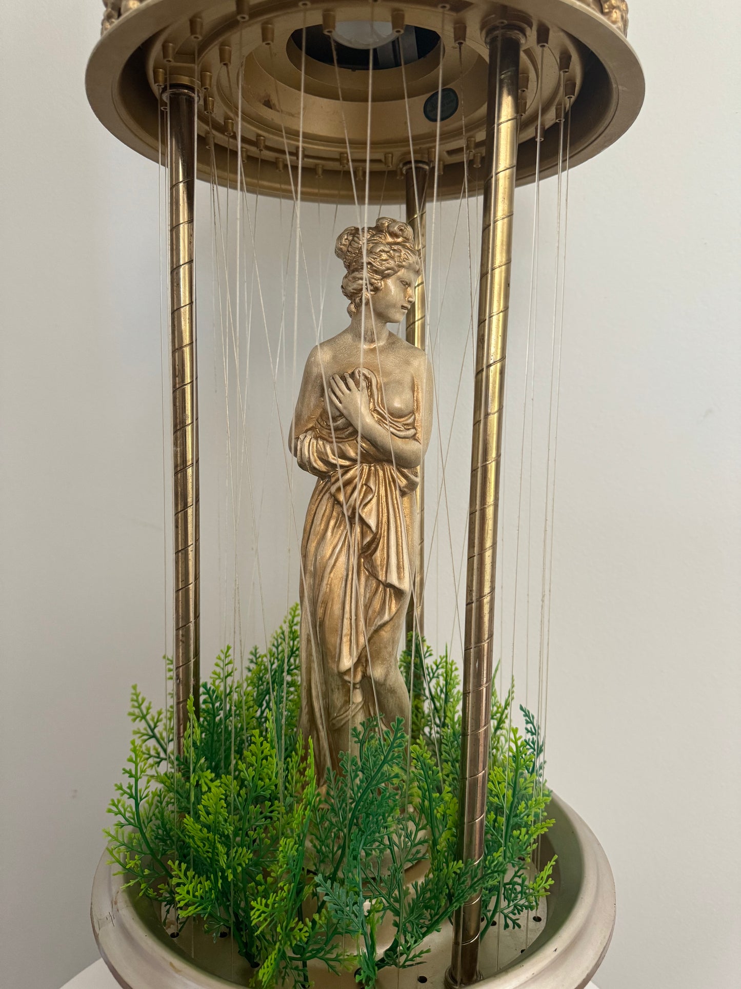 Double Row Nude Goddess Table Top Oil Rain Lamp - Restored Vintage Oil Rain Lamps - Creators Inc - 30" Table Top