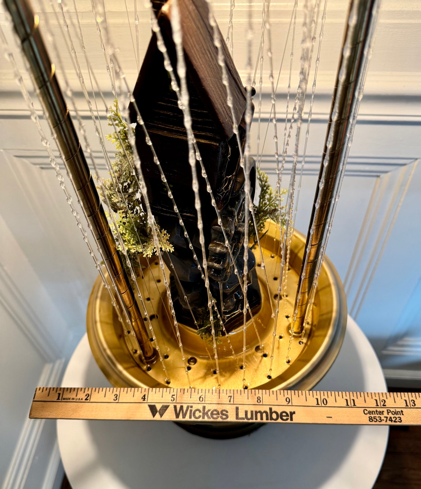 30" Grist Mill Water Wheel Table Top Oil Rain Lamp - RESTORED - Creators - VIDEO