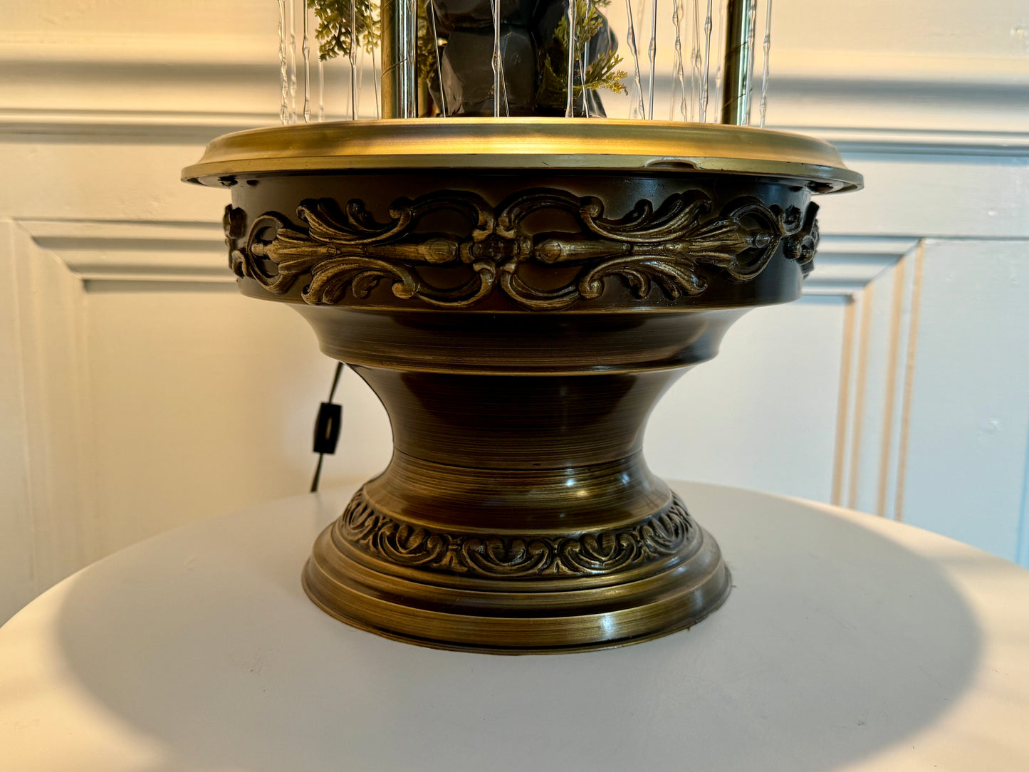 30" Grist Mill Water Wheel Table Top Oil Rain Lamp - RESTORED - Creators - VIDEO